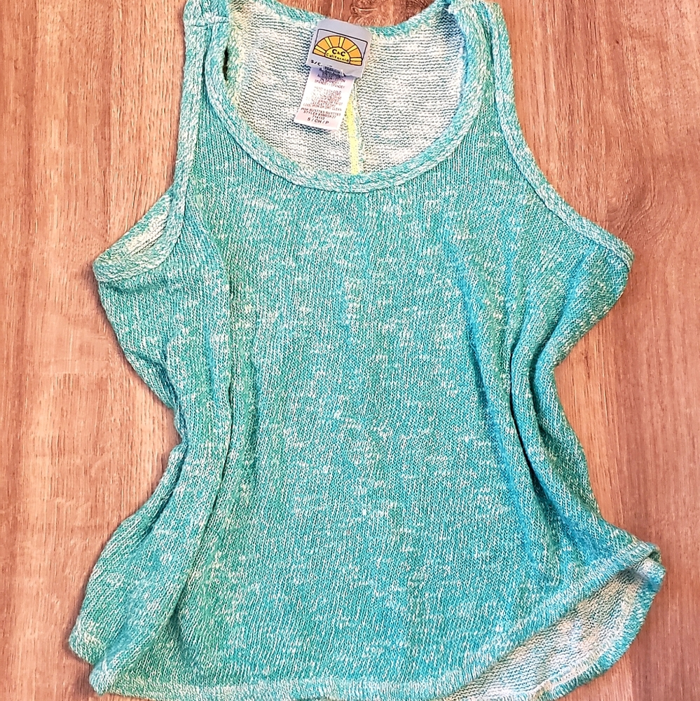 Blue/green C&C tank top size medium